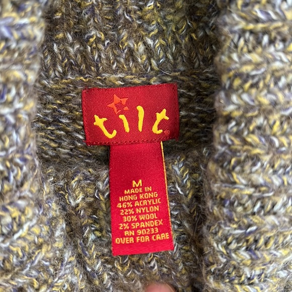 Tilt multicolor green and blue turtleneck sweater - Picture 2 of 5